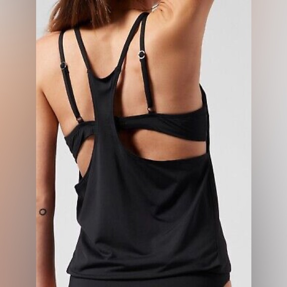 NWT! Athleta Black Seascape Blousy Tankini Swim Top - Multiple Sizes 💙 - Picture 4 of 12